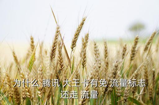 為什么 騰訊 大王卡有免 流量標志還走 流量