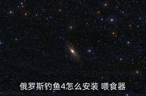 怎么安裝自動喂食器,俄釣4用哪個喂食device啟動垂釣?