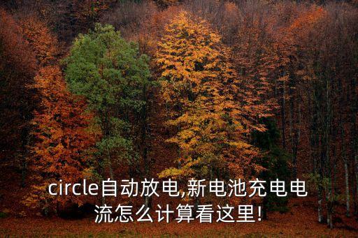 三星circle自動(dòng)放電,新電池充電電流怎么計(jì)算?看這里!