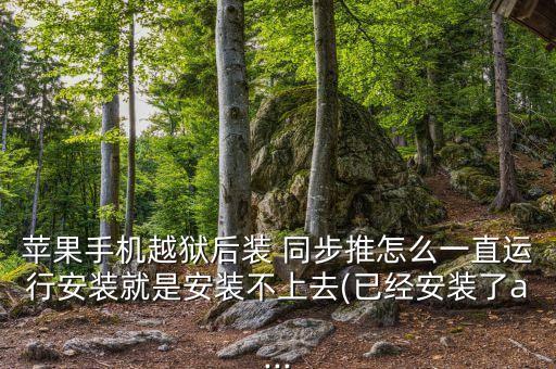 蘋果手機(jī)越獄后裝 同步推怎么一直運(yùn)行安裝就是安裝不上去(已經(jīng)安裝了a...