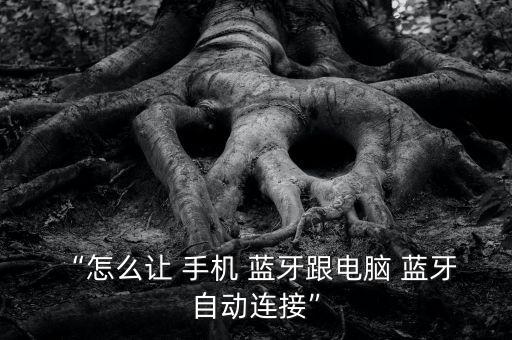 手機(jī) 藍(lán)牙 自動配對,電腦和手機(jī)藍(lán)牙連接方法如下