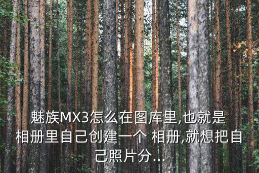  魅族MX3怎么在圖庫(kù)里,也就是 相冊(cè)里自己創(chuàng)建一個(gè) 相冊(cè),就想把自己照片分...