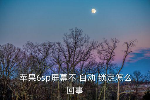  蘋果6sp屏幕不 自動 鎖定怎么回事