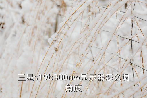 三星s19b300nw顯示器怎么調(diào)角度