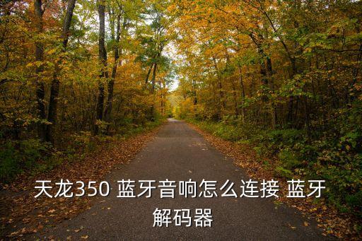 天龍350 藍(lán)牙音響怎么連接 藍(lán)牙 解碼器