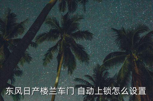 東風(fēng)日產(chǎn)樓蘭車門 自動上鎖怎么設(shè)置