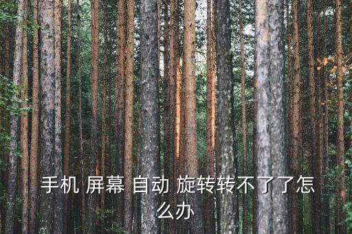 手機屏幕自動旋轉失靈,手機為什么不能自動旋轉屏幕?