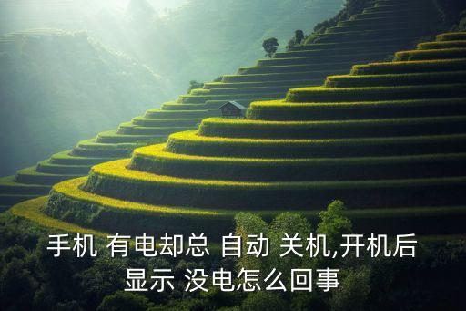 手機(jī) 有電卻總 自動 關(guān)機(jī),開機(jī)后顯示 沒電怎么回事