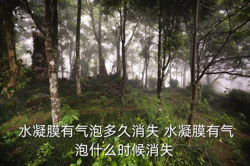  水凝膜有氣泡多久消失 水凝膜有氣泡什么時候消失