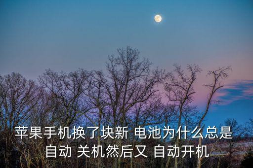 蘋(píng)果手機(jī)換了塊新 電池為什么總是 自動(dòng) 關(guān)機(jī)然后又 自動(dòng)開(kāi)機(jī)