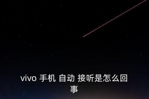 vivo 手機(jī) 自動(dòng) 接聽(tīng)是怎么回事
