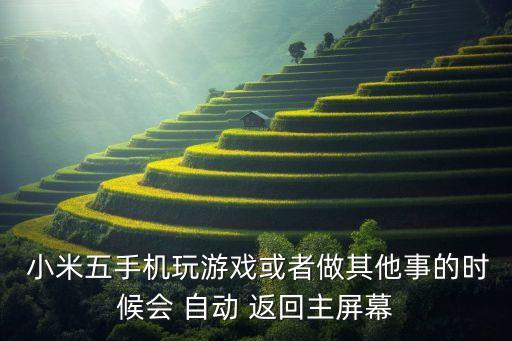  小米五手機(jī)玩游戲或者做其他事的時(shí)候會(huì) 自動(dòng) 返回主屏幕