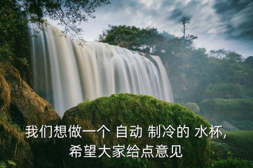 我們想做一個 自動 制冷的 水杯,希望大家給點意見