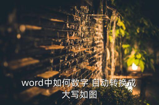  word中如何數(shù)字 自動(dòng)轉(zhuǎn)換成 大寫如圖