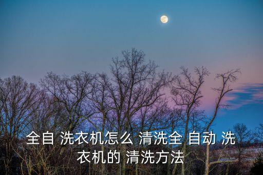 全自 洗衣機怎么 清洗全 自動 洗衣機的 清洗方法