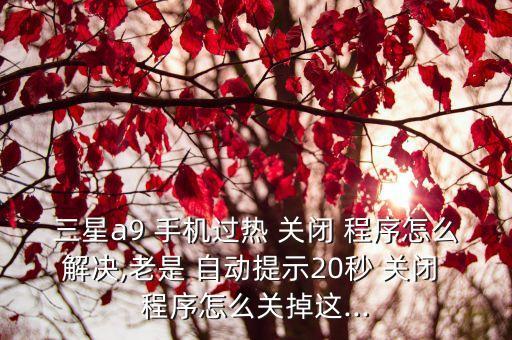 手機發(fā)熱自動關閉程序,手機異常發(fā)熱可能是手機壞了