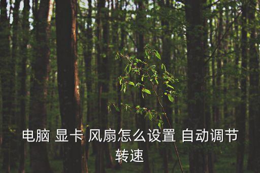 顯卡風扇自動加速,電腦設置散熱風扇自動調(diào)速不需設置