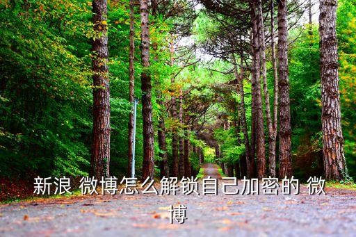  新浪 微博怎么解鎖自己加密的 微博