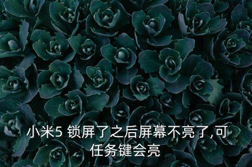 小米5鎖屏自動亮,小米5鎖屏后任務鍵會亮