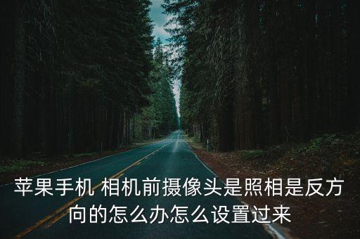 蘋果手機(jī) 相機(jī)前攝像頭是照相是反方向的怎么辦怎么設(shè)置過來