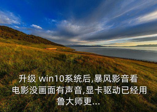 升級(jí) win10系統(tǒng)后,暴風(fēng)影音看 電影沒畫面有聲音,顯卡驅(qū)動(dòng)已經(jīng)用魯大師更...