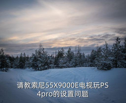 請教索尼55X9000E電視玩PS4pro的設(shè)置問題