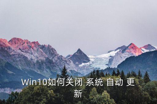 Win10如何關閉 系統(tǒng) 自動 更新
