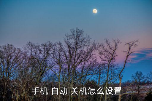  手機 自動 關機怎么設置
