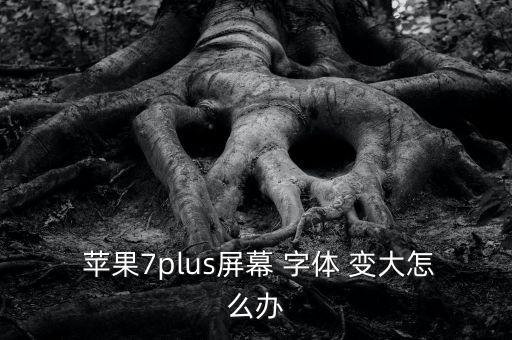  蘋(píng)果7plus屏幕 字體 變大怎么辦