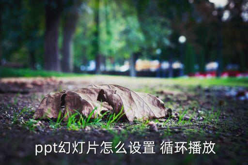  ppt幻燈片怎么設(shè)置 循環(huán)播放