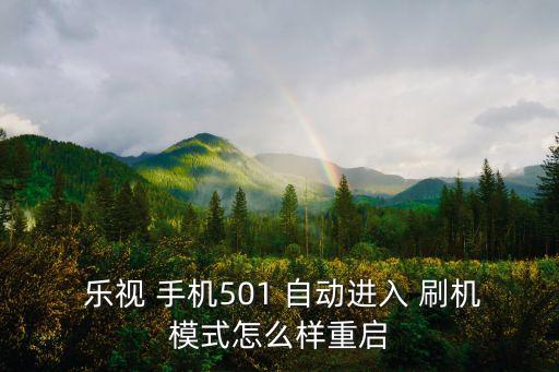  樂視 手機(jī)501 自動進(jìn)入 刷機(jī)模式怎么樣重啟