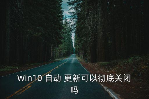 Win10 自動(dòng) 更新可以徹底關(guān)閉嗎