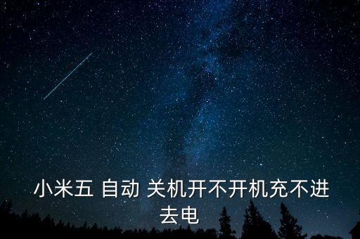  小米五 自動 關機開不開機充不進去電