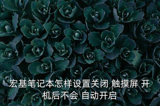 宏基筆記本怎樣設(shè)置關(guān)閉 觸摸屏 開(kāi)機(jī)后不會(huì) 自動(dòng)開(kāi)啟