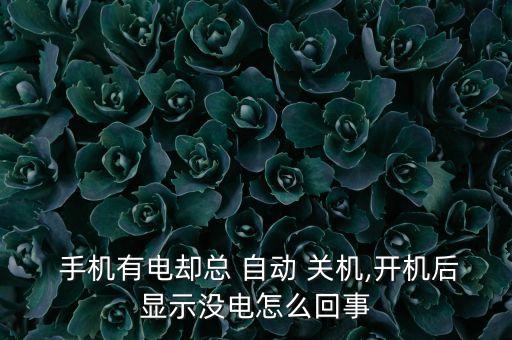  手機(jī)有電卻總 自動 關(guān)機(jī),開機(jī)后顯示沒電怎么回事
