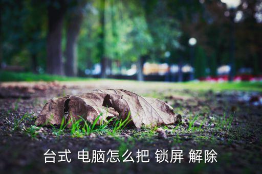 臺式 電腦怎么把 鎖屏 解除