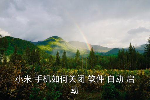 手機自動啟動的軟件,啟動系統(tǒng)程序如何關(guān)閉?