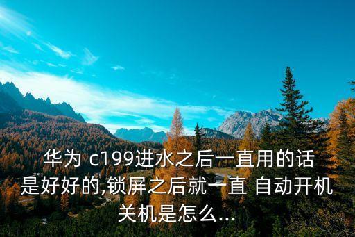 華為c199自動(dòng)鎖日子,刷機(jī)引發(fā)的軟硬件故障