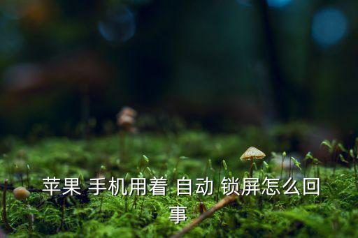  蘋果 手機用著 自動 鎖屏怎么回事