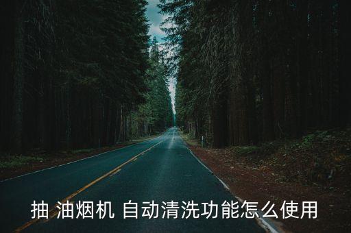 抽 油煙機 自動清洗功能怎么使用