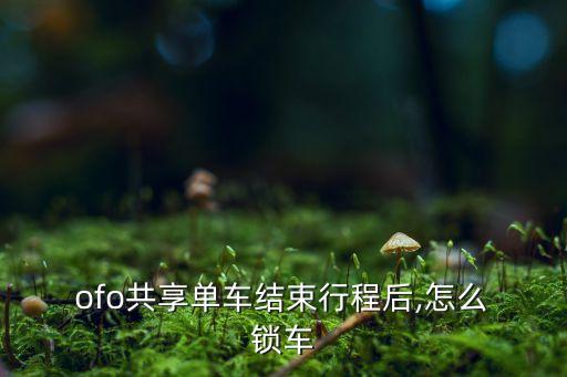  ofo共享單車(chē)結(jié)束行程后,怎么 鎖車(chē)