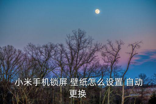小米怎么自動換壁紙嗎,手機設置自動更改鎖屏壁紙如何進行?