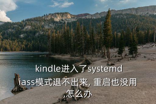  kindle進(jìn)入了systemdiass模式退不出來, 重啟也沒用,怎么辦