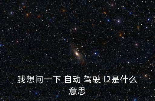我想問(wèn)一下 自動(dòng) 駕駛 l2是什么意思