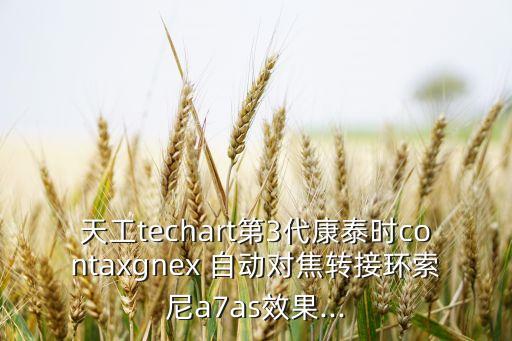 天工techart第3代康泰時(shí)contaxgnex 自動對焦轉(zhuǎn)接環(huán)索尼a7as效果...