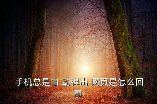  手機(jī)總是自 動(dòng)彈出 網(wǎng)頁(yè)是怎么回事