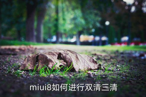  miui8如何進(jìn)行雙清三清