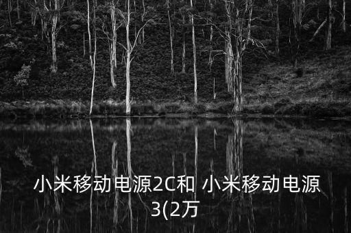  小米移動(dòng)電源2C和 小米移動(dòng)電源3(2萬
