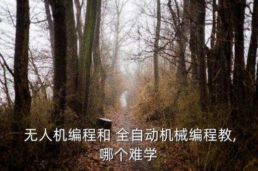  無人機(jī)編程和 全自動機(jī)械編程教,哪個難學(xué)