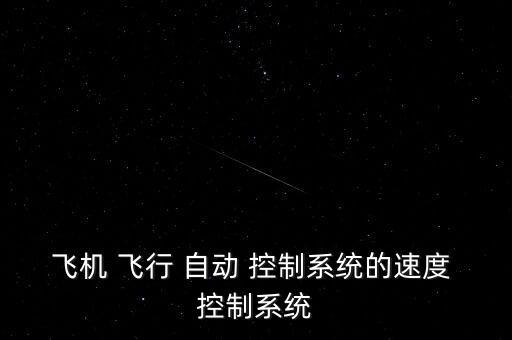 飛機(jī) 飛行 自動(dòng) 控制系統(tǒng)的速度 控制系統(tǒng)